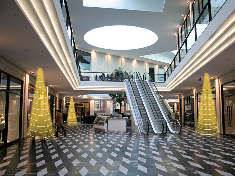 商業(yè)場所使用指向性好的音響