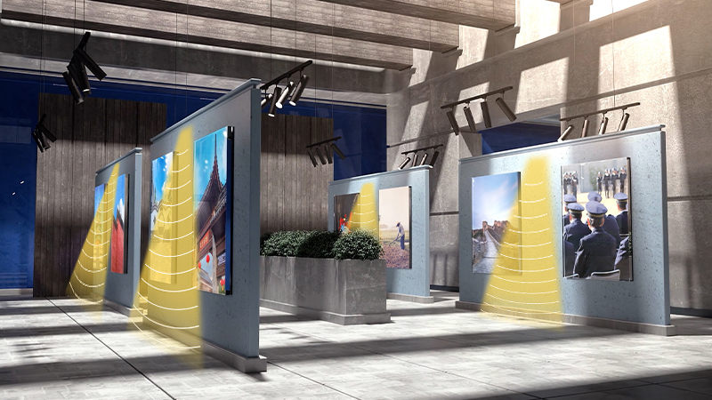 展覽館定向解說(shuō)聲音分區(qū)，互不干擾