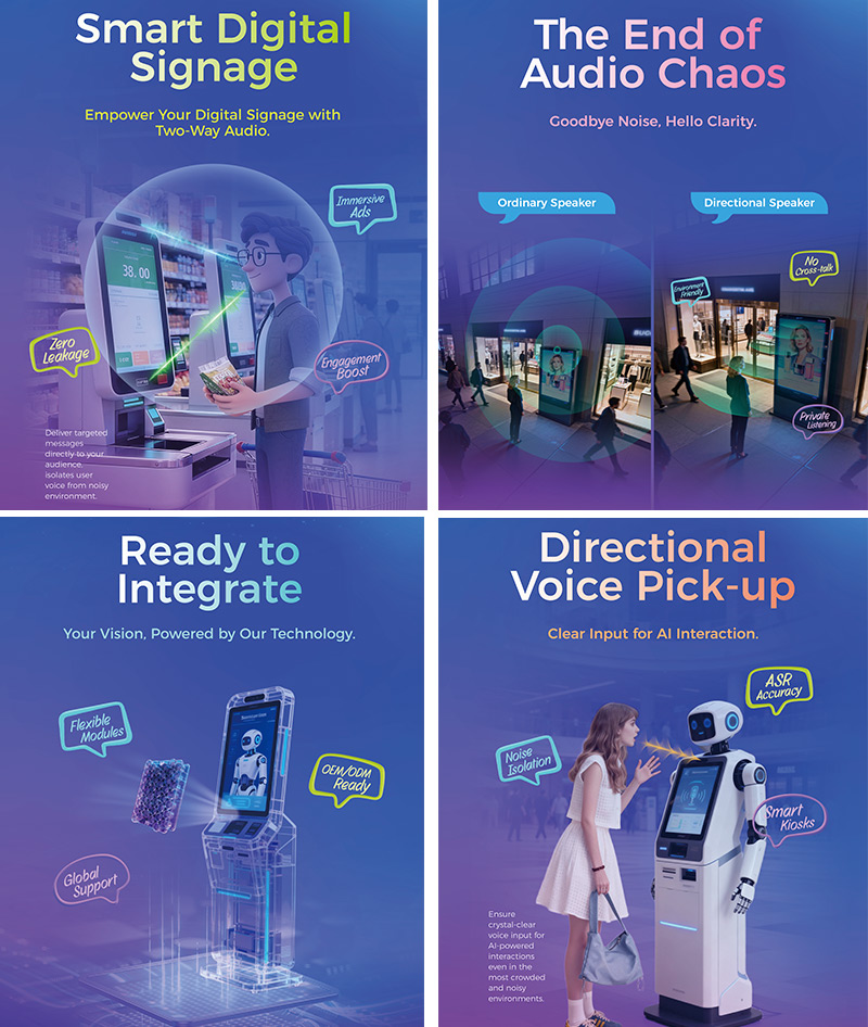 清聽聲學(xué)重磅展示“定向發(fā)聲+定向拾音”雙模組協(xié)同方案