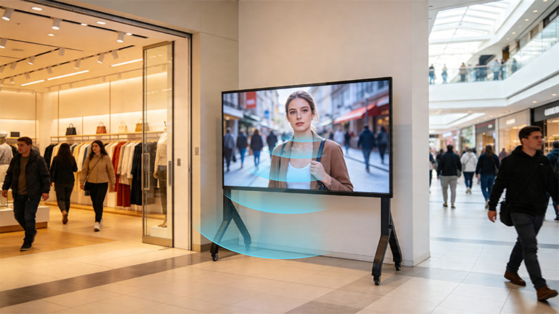 清聽聲學聚音屏Ultra專為商業顯示場景設計