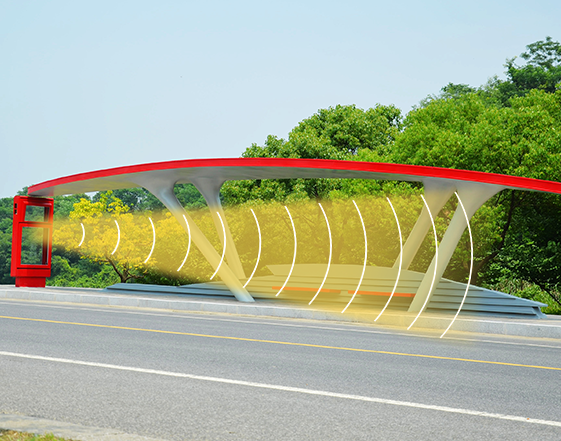 公交站臺(tái)定向揚(yáng)聲器提供清晰車輛到站信息，避免聲音擴(kuò)散，維護(hù)環(huán)境寧靜。