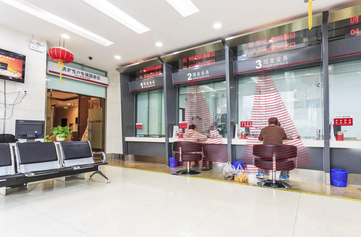 清聽聲學定向音響有效解決銀行大廳聲音串音、嘈雜問題 實現區域定向發聲